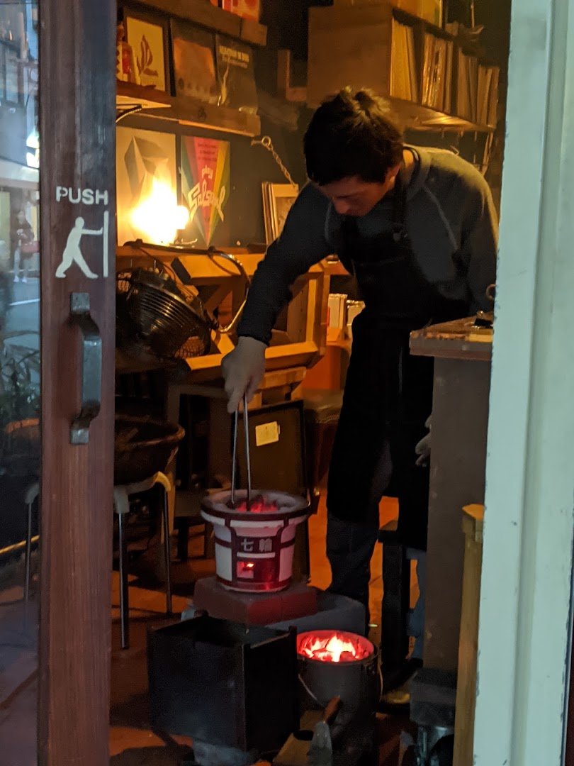 Interior of EDENICO, specialty coffee shop in Osaka