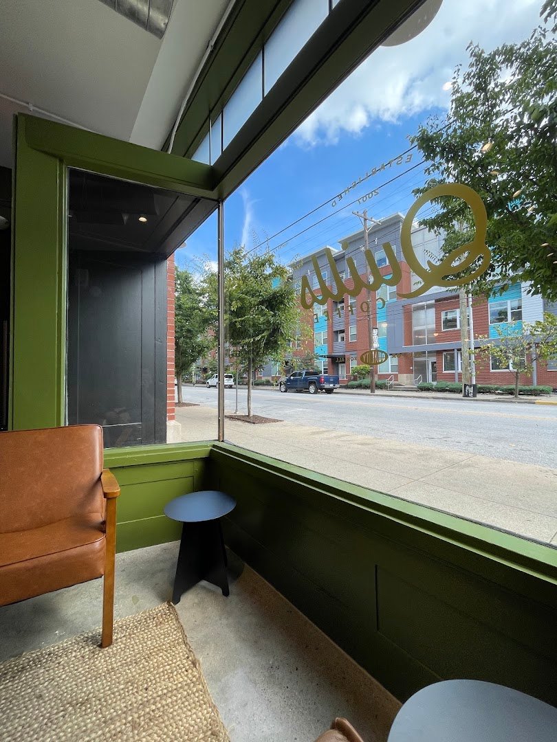 Interior of Quills Coffee, specialty coffee shop in Louisville