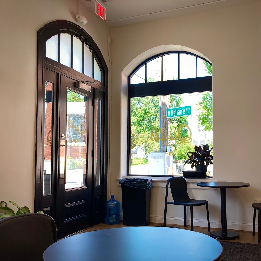 Interior of Quills Coffee, specialty coffee shop in Louisville