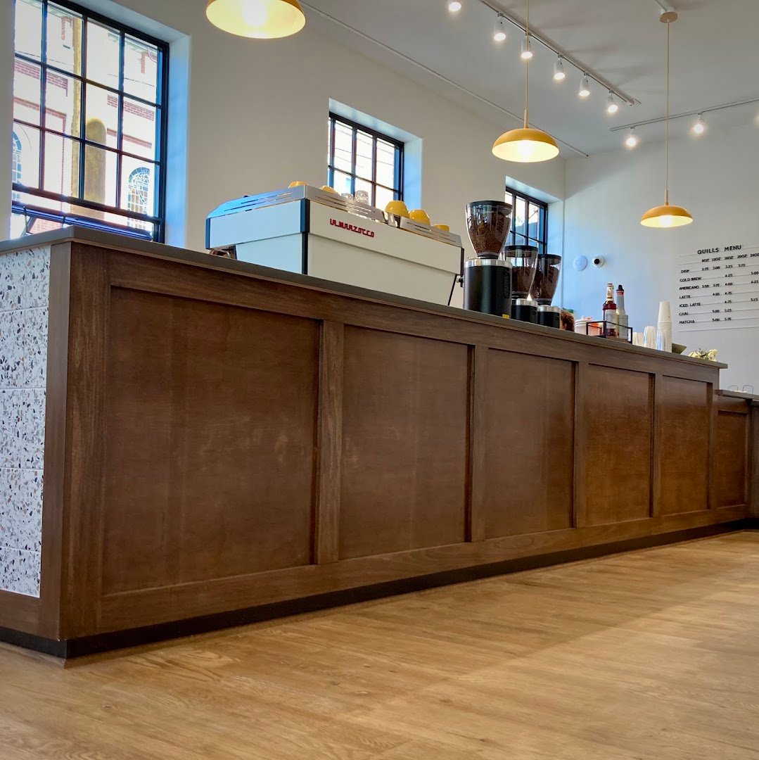 Interior of Quills Coffee, specialty coffee shop in Louisville