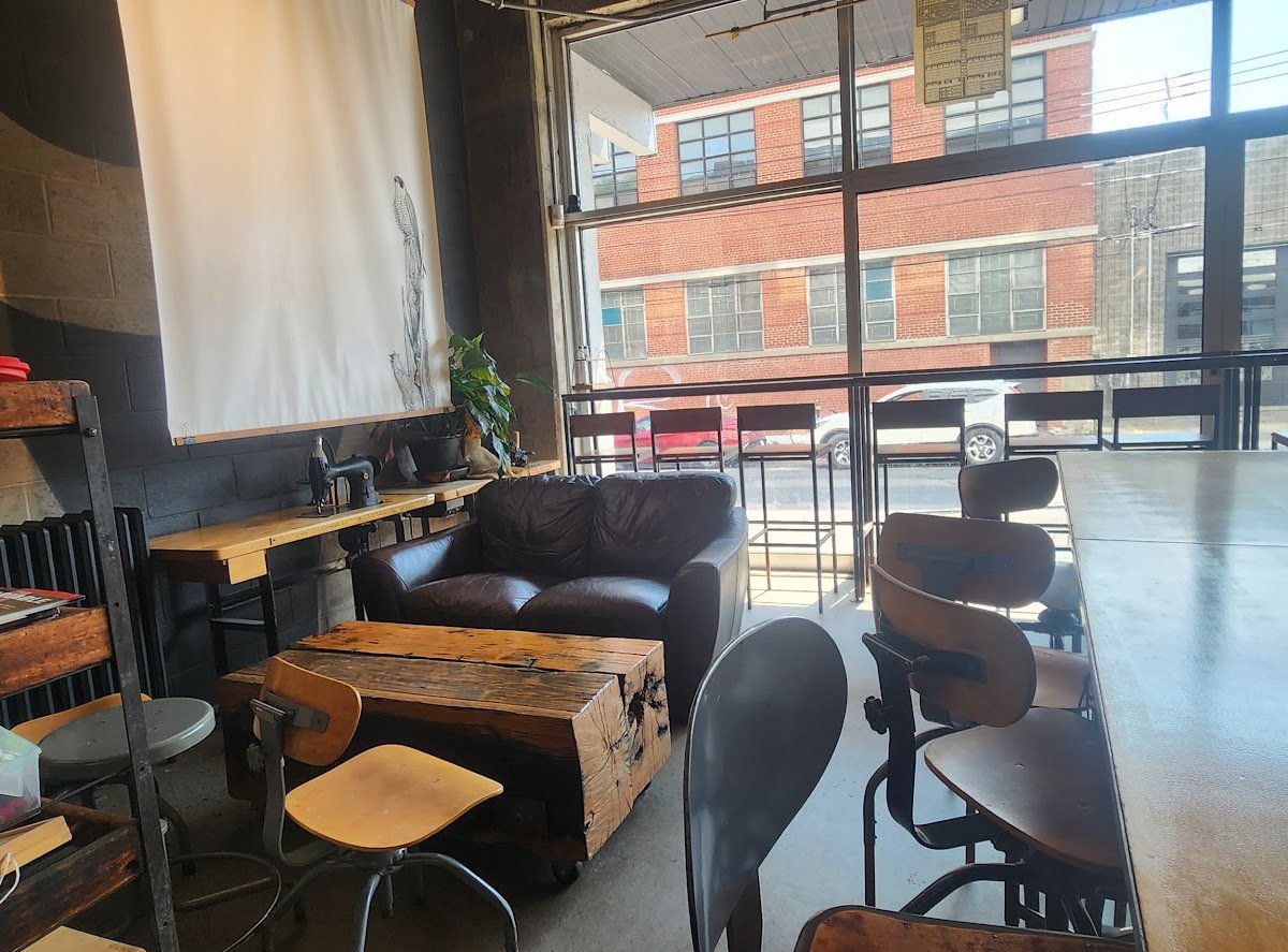 Interior of Le Falco, specialty coffee shop in Montreal