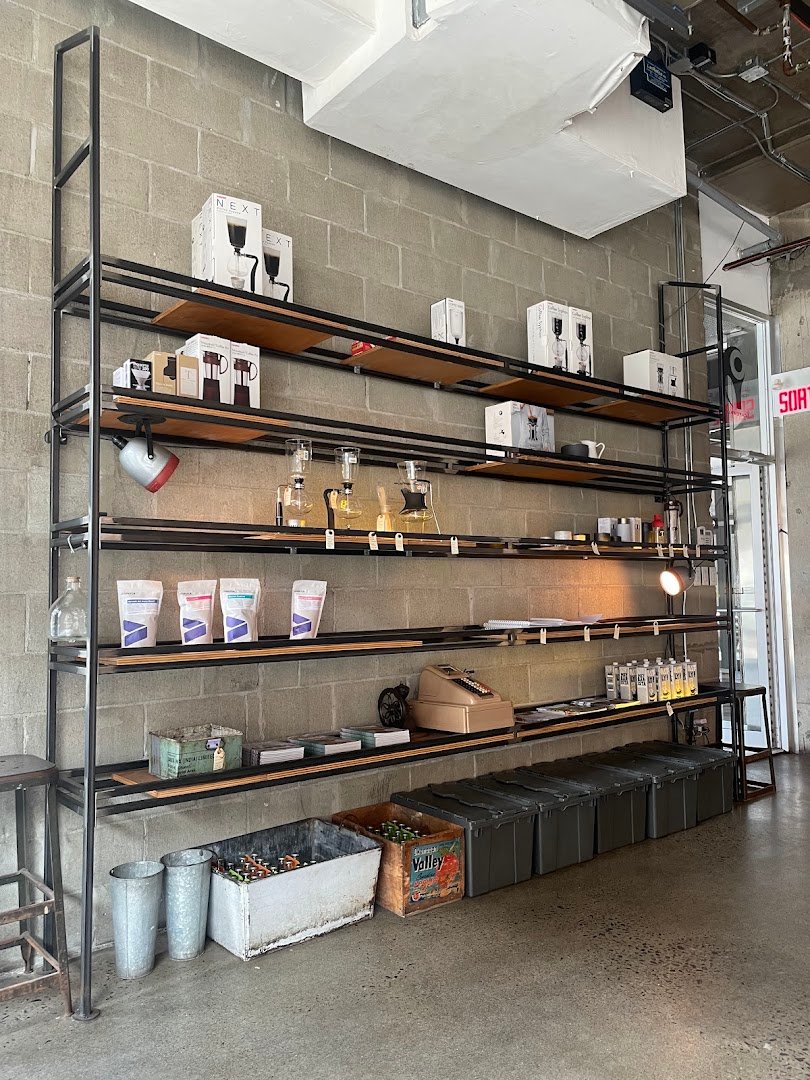 Interior of Le Falco, specialty coffee shop in Montreal