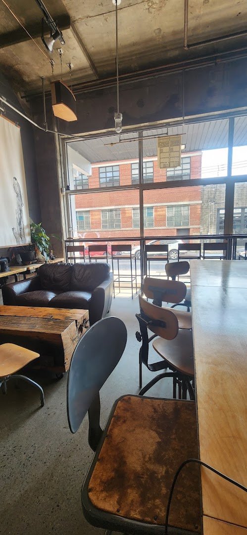 Interior of Le Falco, specialty coffee shop in Montreal