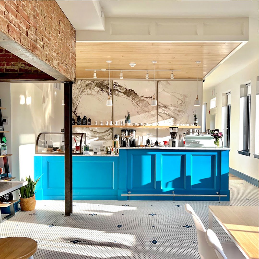 Interior of Ready Set Coffee Roasters, specialty coffee shop in Cleveland