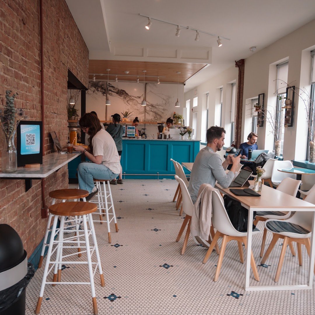 Interior of Ready Set Coffee Roasters, specialty coffee shop in Cleveland