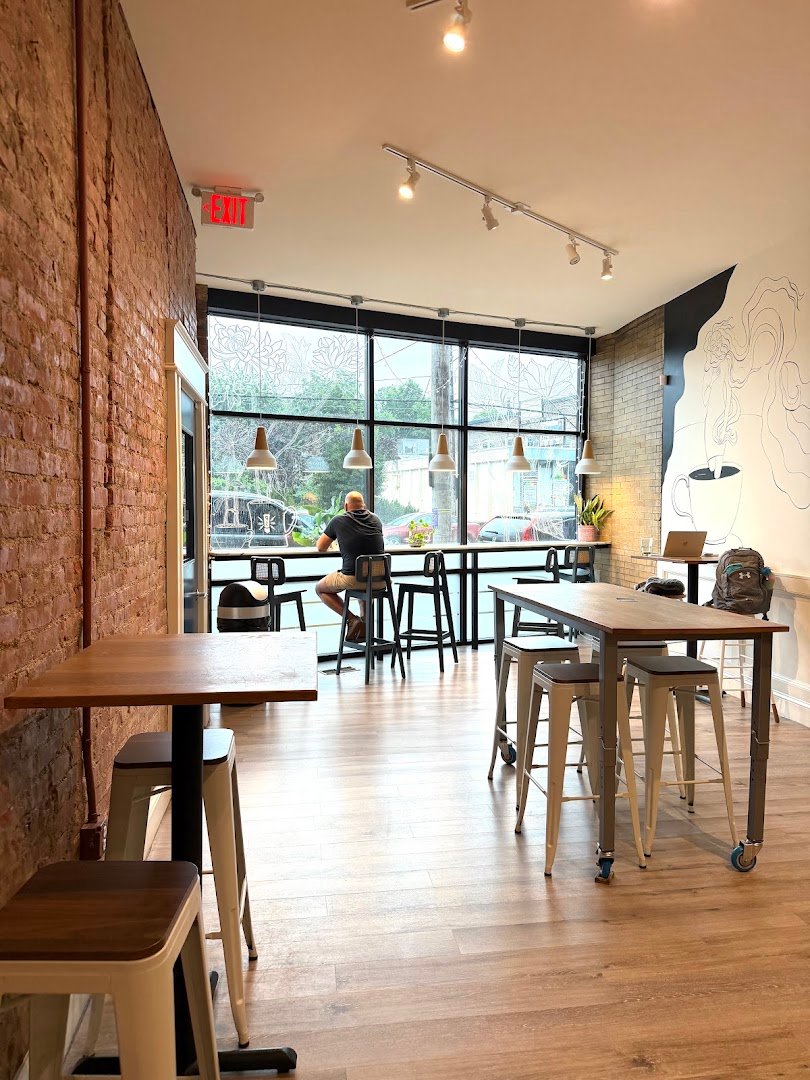 Interior of Ready Set Coffee Roasters, specialty coffee shop in Cleveland
