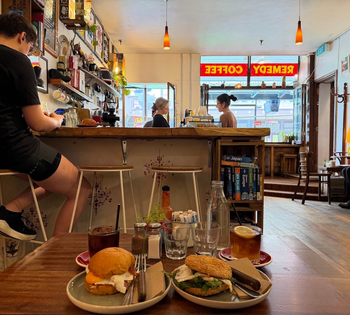 Interior of Remedy Coffee, specialty coffee shop in Auckland