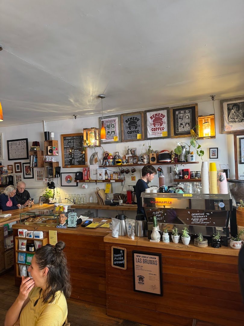 Interior of Remedy Coffee, specialty coffee shop in Auckland
