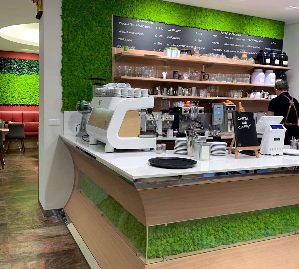 Interior of Bar Affori Specialty Coffee, specialty coffee shop in Milan
