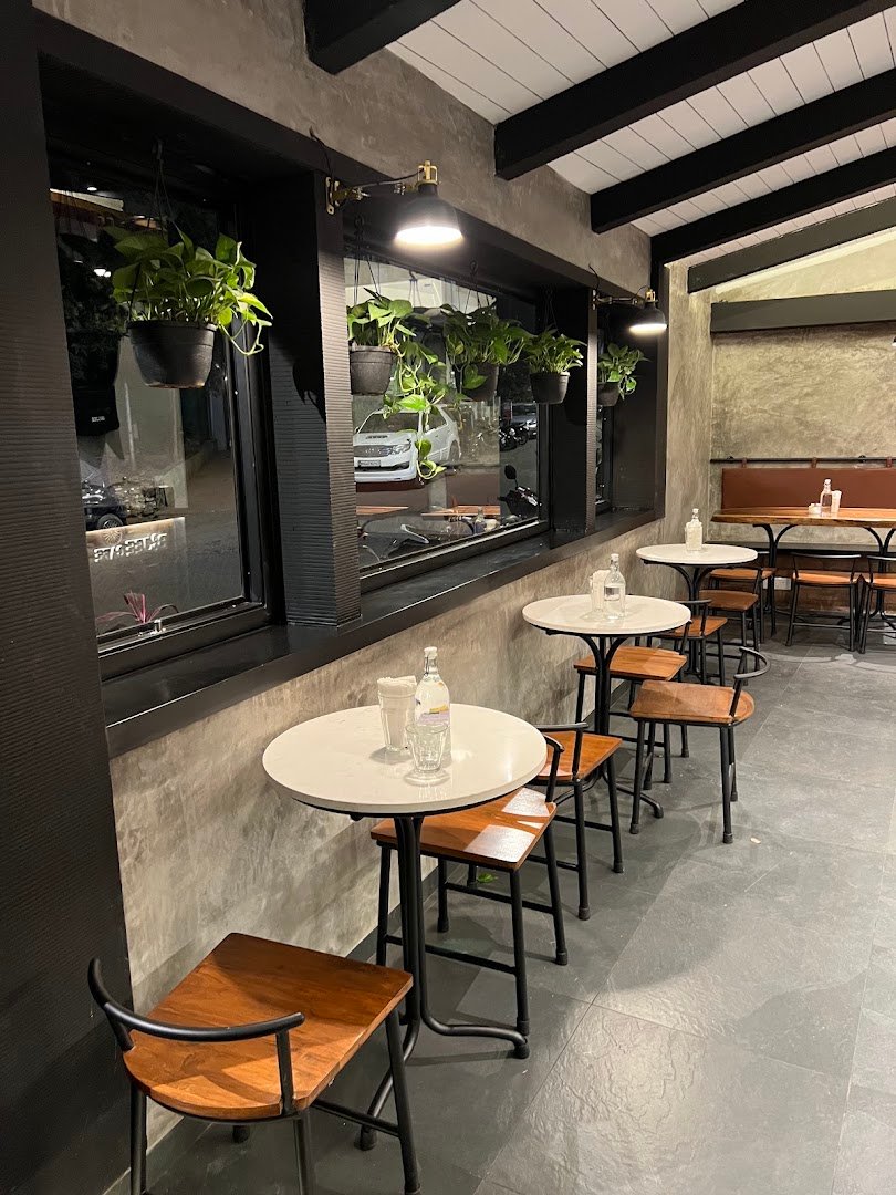 Interior of Boojee Cafe, specialty coffee shop in Mumbai