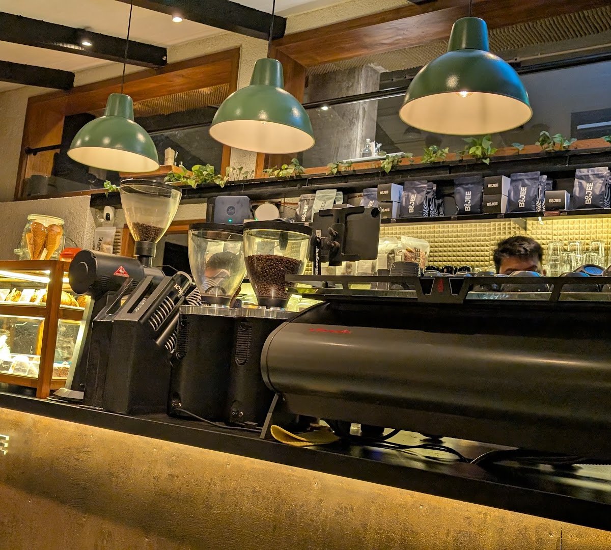 Interior of Boojee Cafe, specialty coffee shop in Mumbai