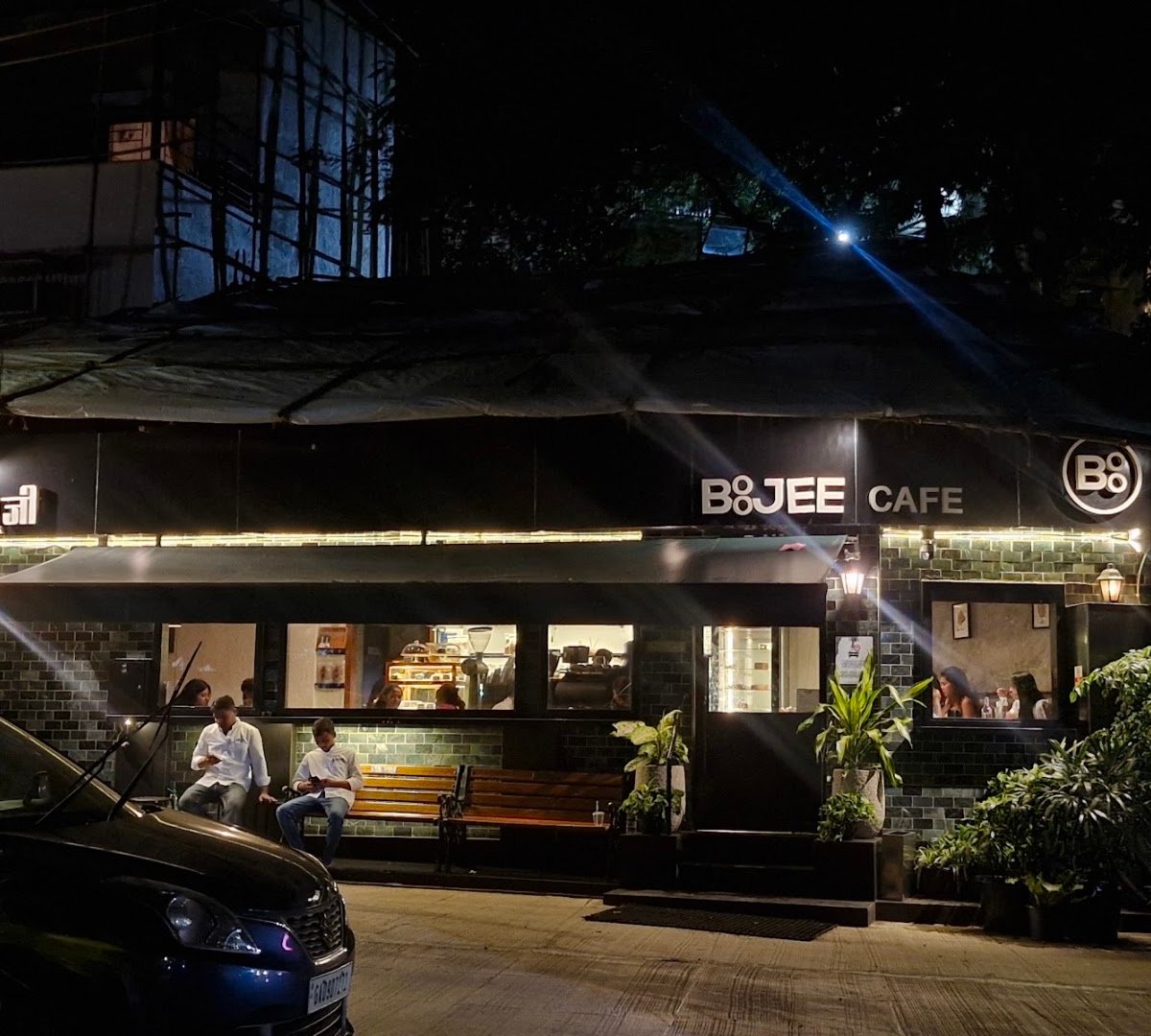 Storefront of Boojee Cafe, specialty coffee shop in Mumbai