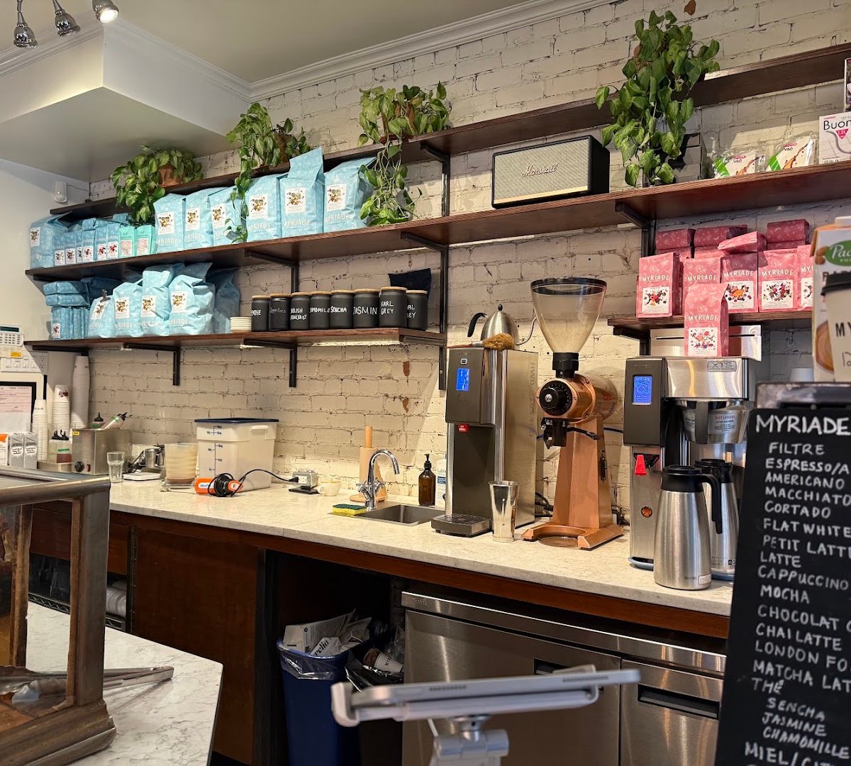 Interior of Café Myriade - Le Plateau, specialty coffee shop in Montreal