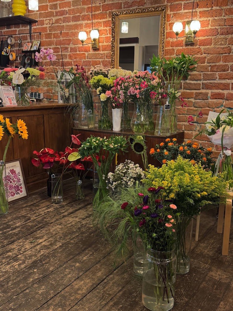 Interior of We are. Coffee and Flowers, specialty coffee shop in Warsaw