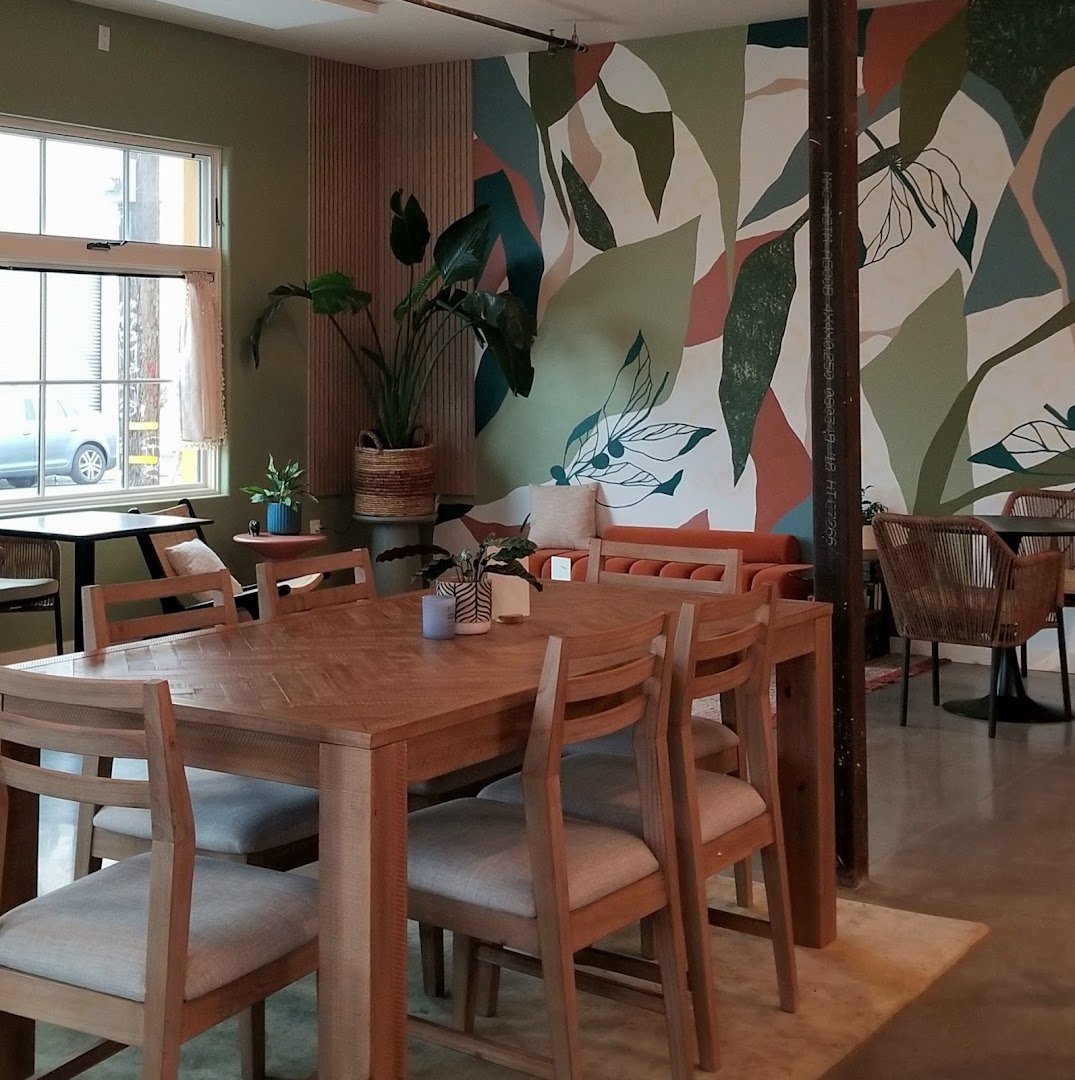 Interior of Soul Blends Coffee Roasters, specialty coffee shop in Oakland
