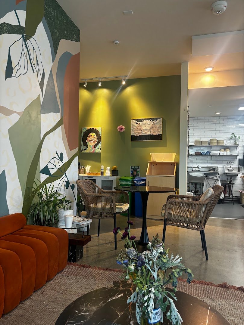 Interior of Soul Blends Coffee Roasters, specialty coffee shop in Oakland