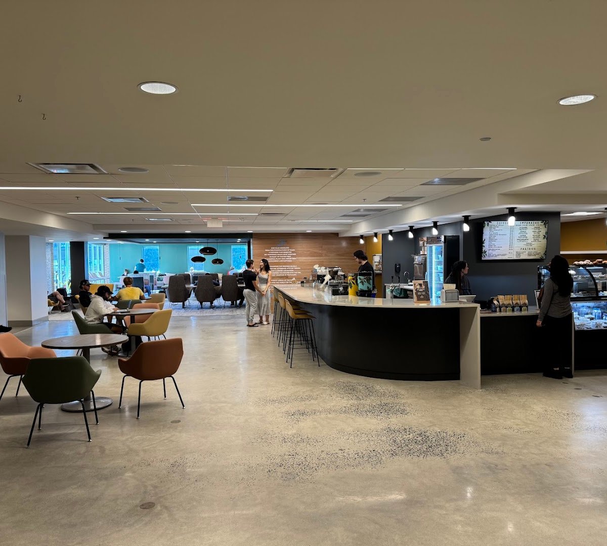 Interior of The Giddy Goat Coffee Roasters Dowd YMCA, specialty coffee shop in Charlotte