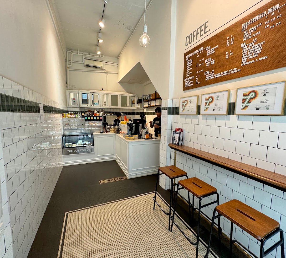 Interior of The EOS Coffee, specialty coffee shop in Auckland