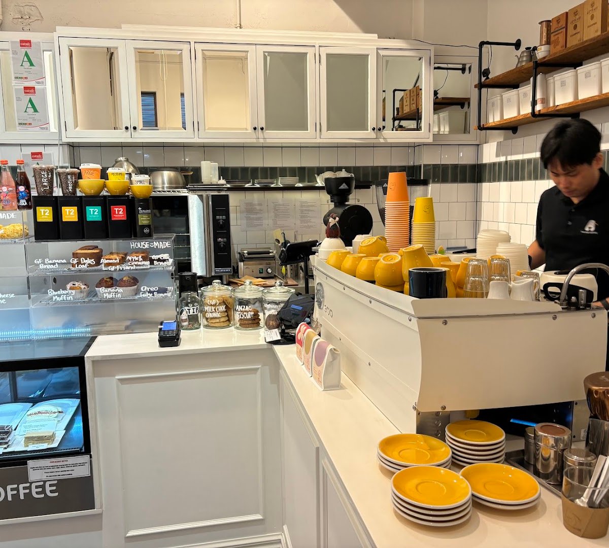 Interior of The EOS Coffee, specialty coffee shop in Auckland