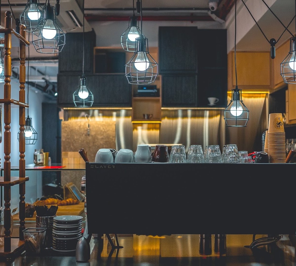 Interior of The Wired Monkey SG (The Hole), specialty coffee shop in Singapore