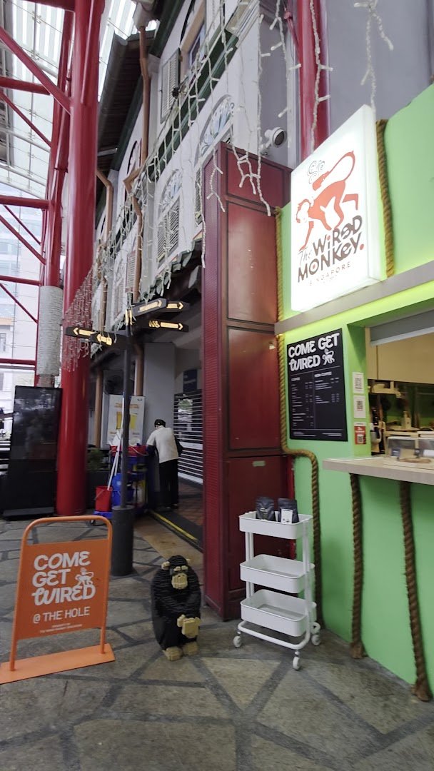 Storefront of The Wired Monkey SG (The Hole), specialty coffee shop in Singapore