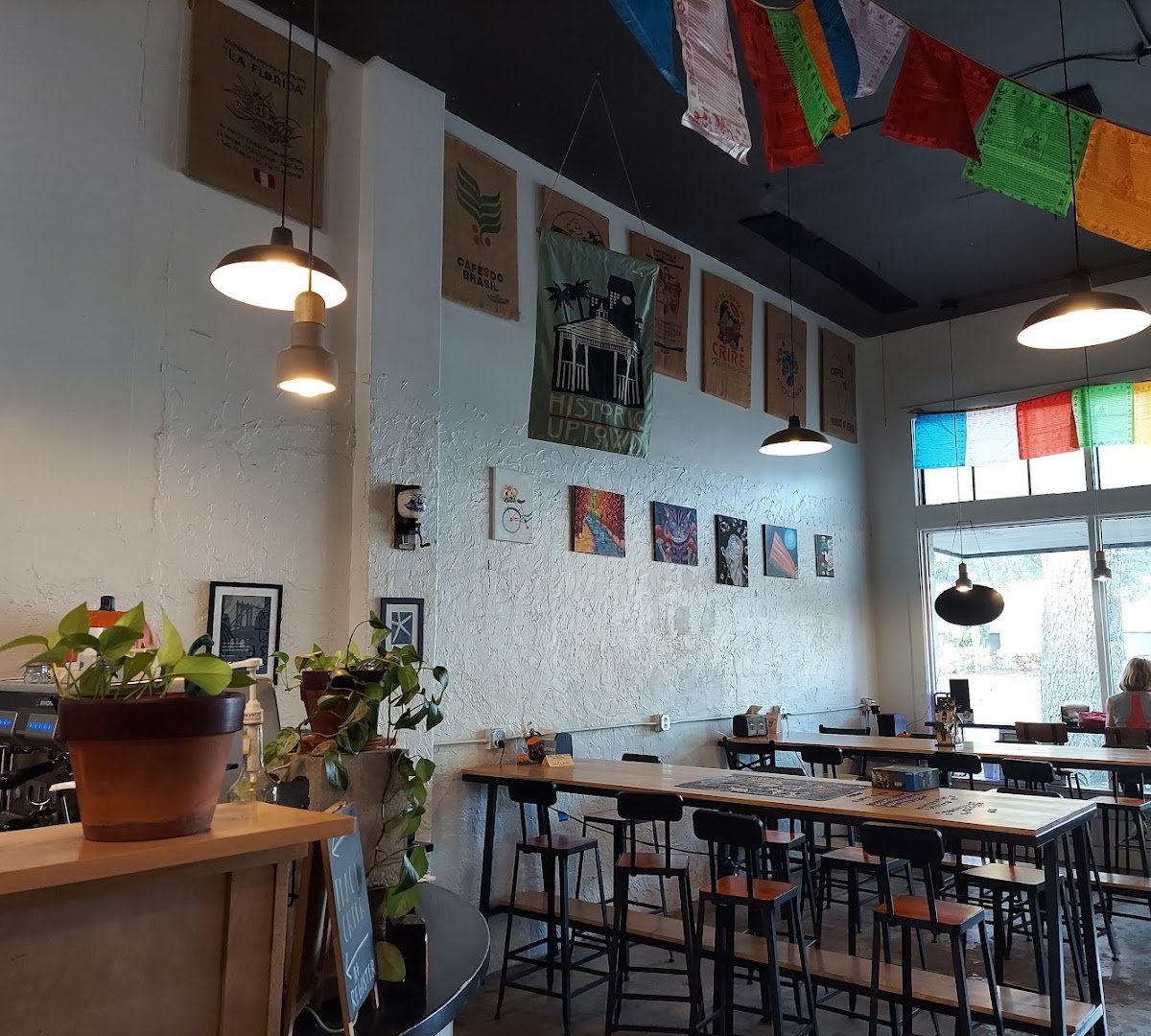 Interior of Gypsy Souls Coffeehouse, specialty coffee shop in Tampa-St. Petersburg