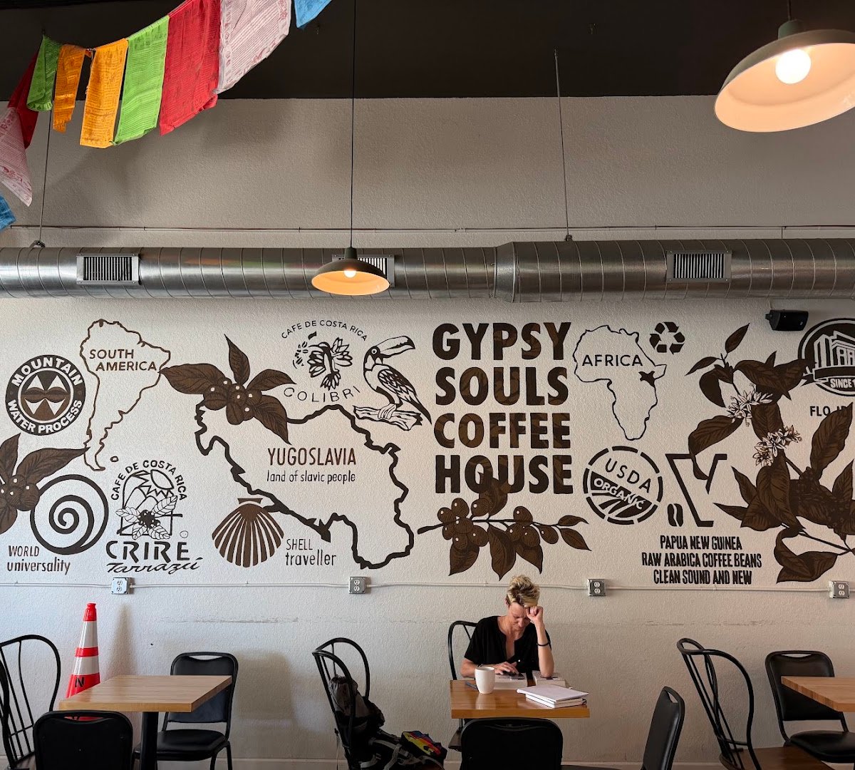 Interior of Gypsy Souls Coffeehouse, specialty coffee shop in Tampa-St. Petersburg