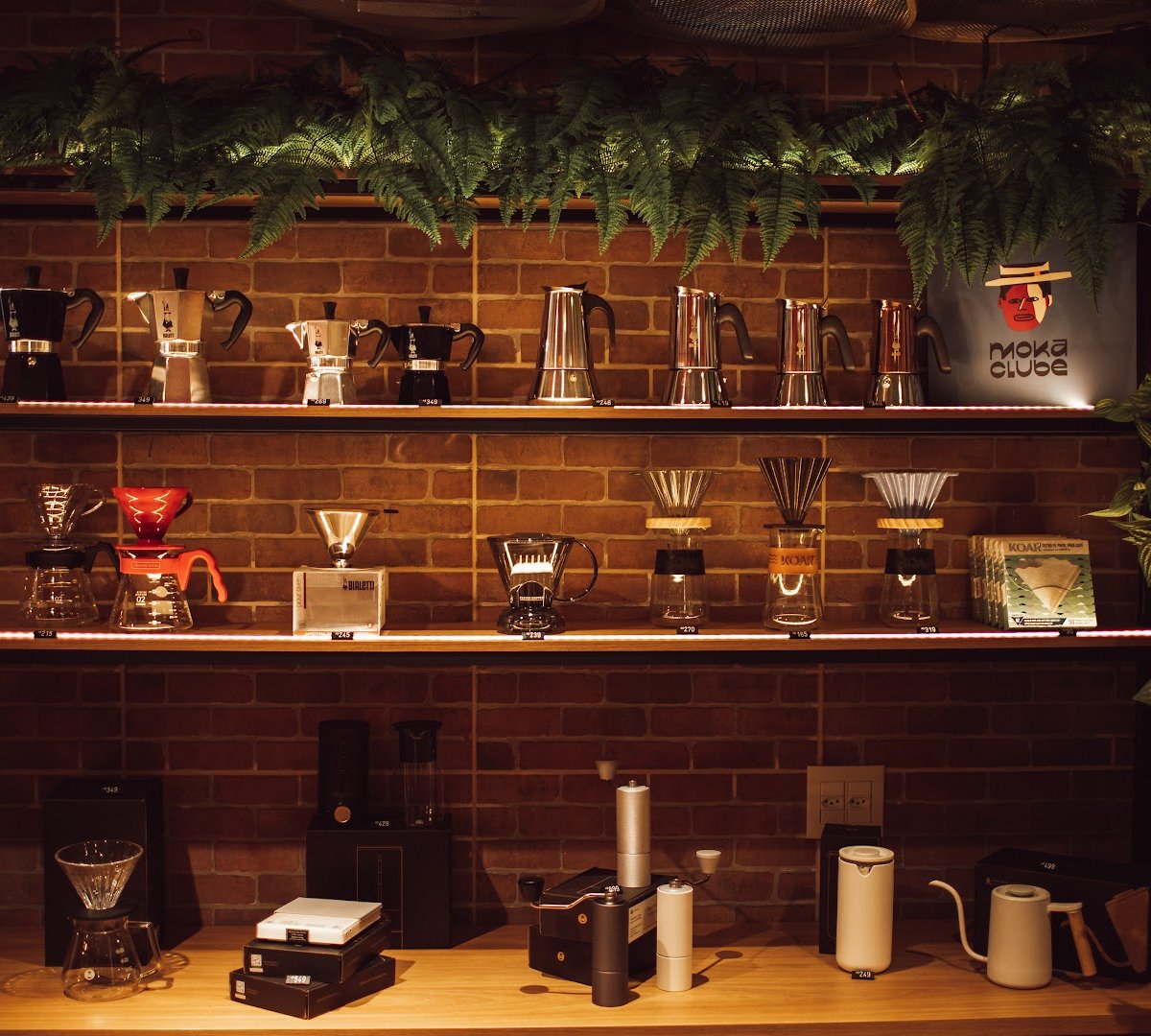 Interior of Moka Clube - Moema, specialty coffee shop in São Paulo