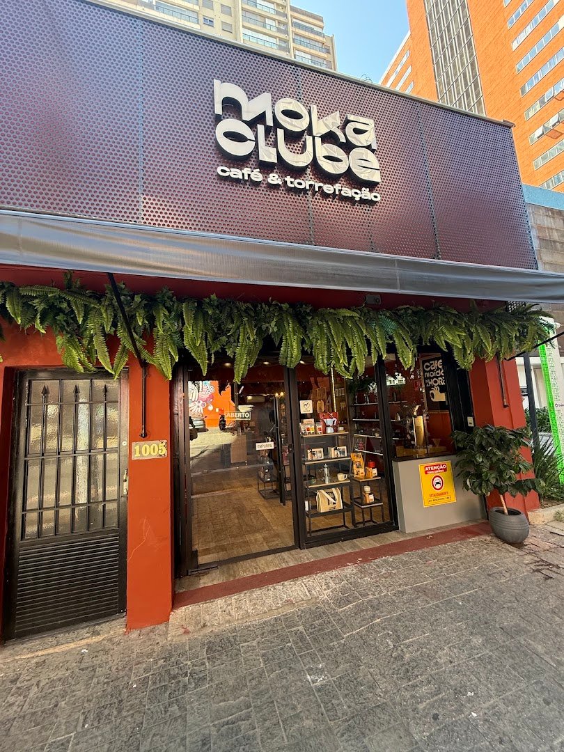 Storefront of Moka Clube - Moema, specialty coffee shop in São Paulo