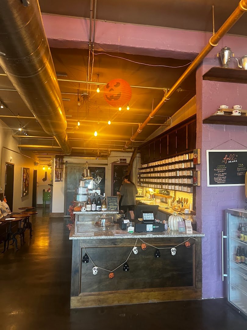 Interior of Blush Tea & Coffee, specialty coffee shop in Tampa-St. Petersburg