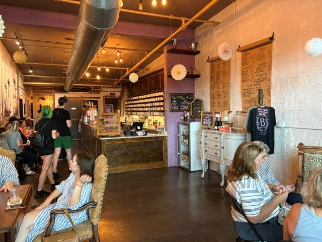 Interior of Blush Tea & Coffee, specialty coffee shop in Tampa-St. Petersburg