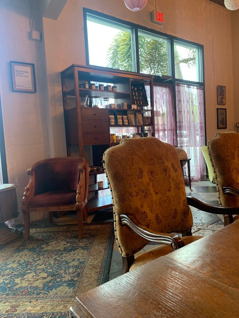 Interior of Blush Tea & Coffee, specialty coffee shop in Tampa-St. Petersburg