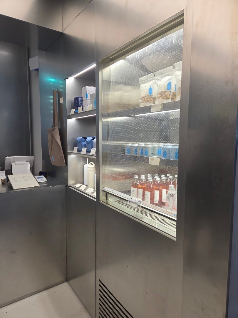 Interior of Blue Bottle Seoul Station Cafe, specialty coffee shop in Seoul