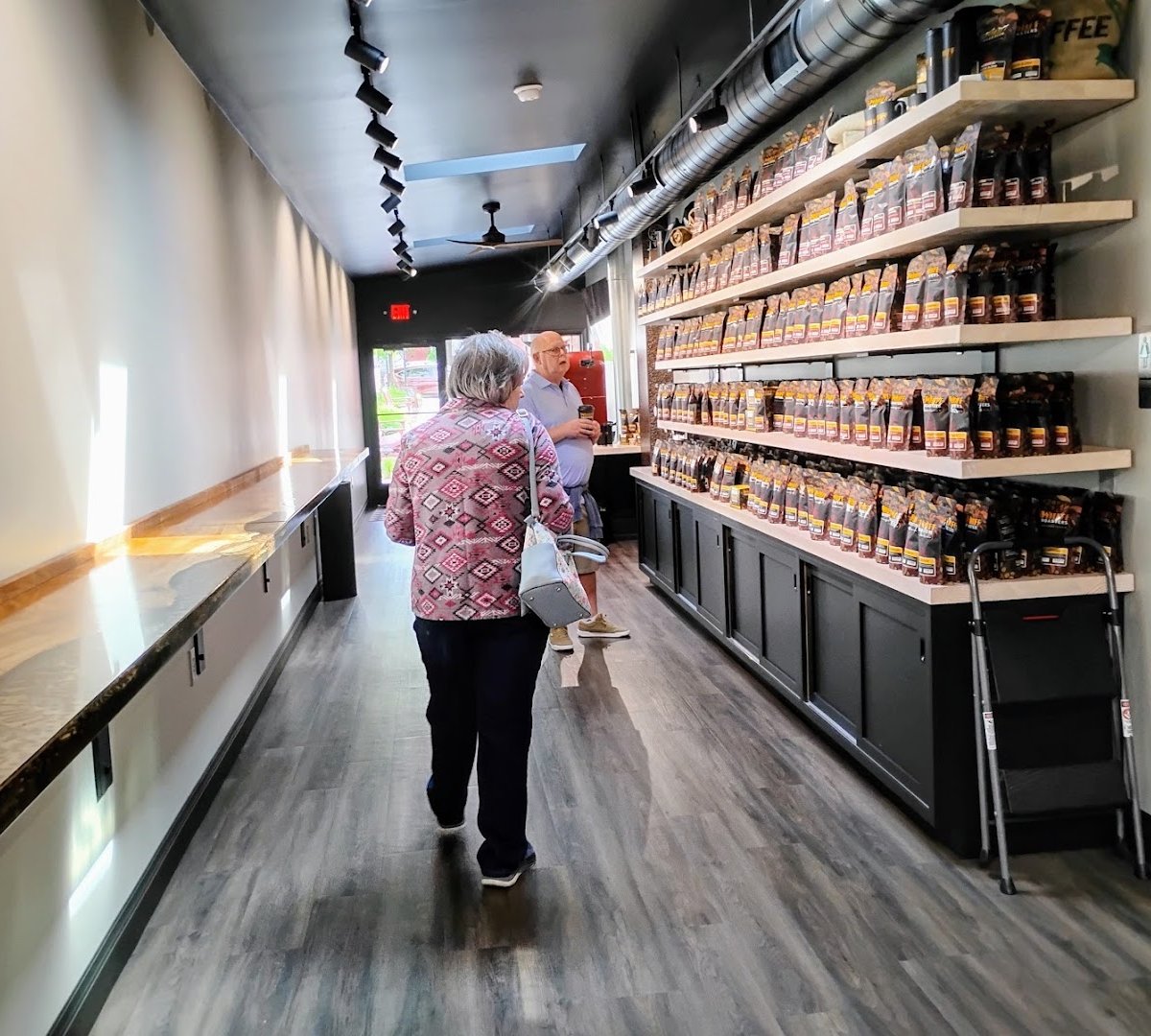 Interior of Whiff Roasters, specialty coffee shop in Lancaster