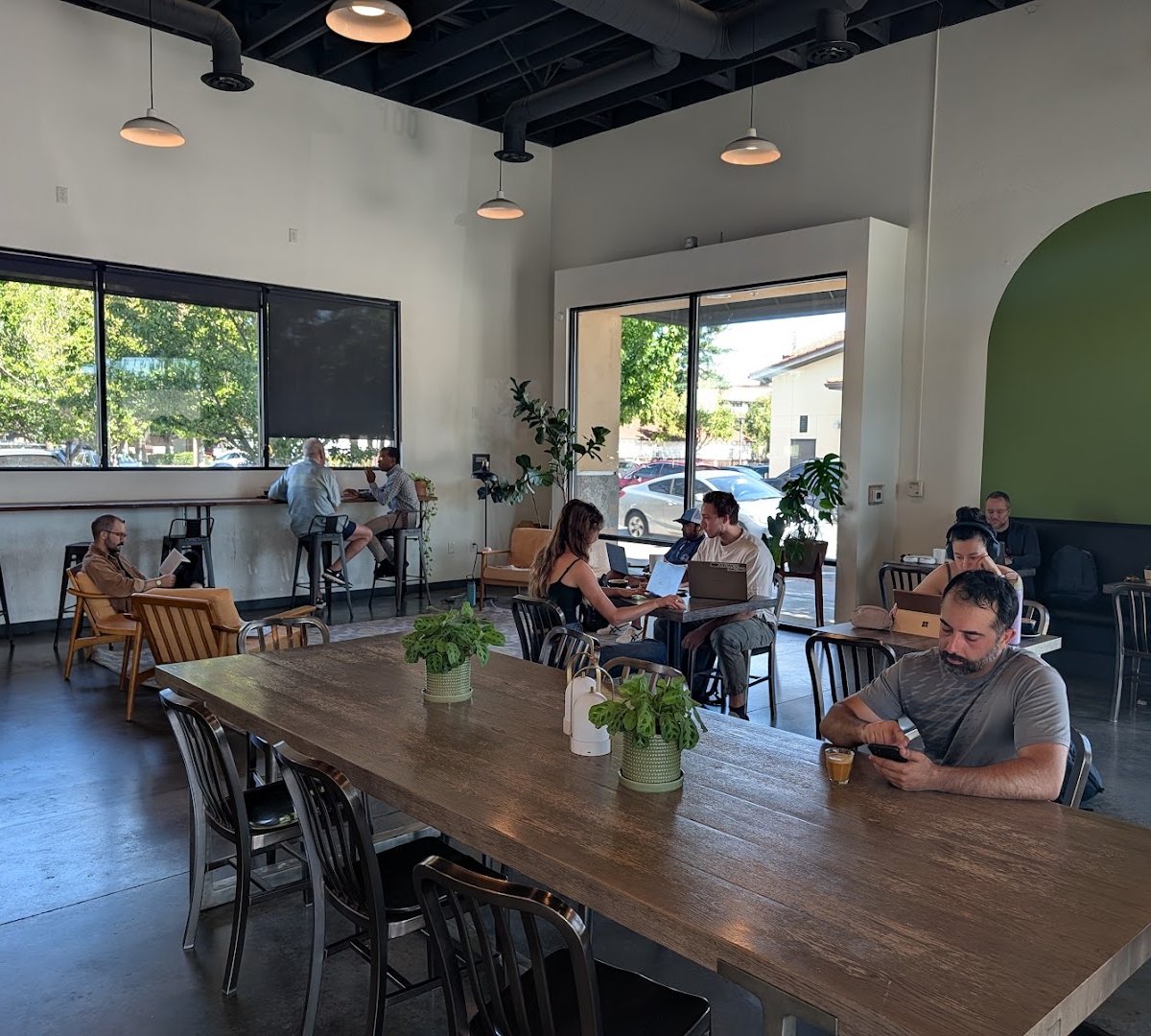 Interior of Lookout Coffee, specialty coffee shop in San Jose