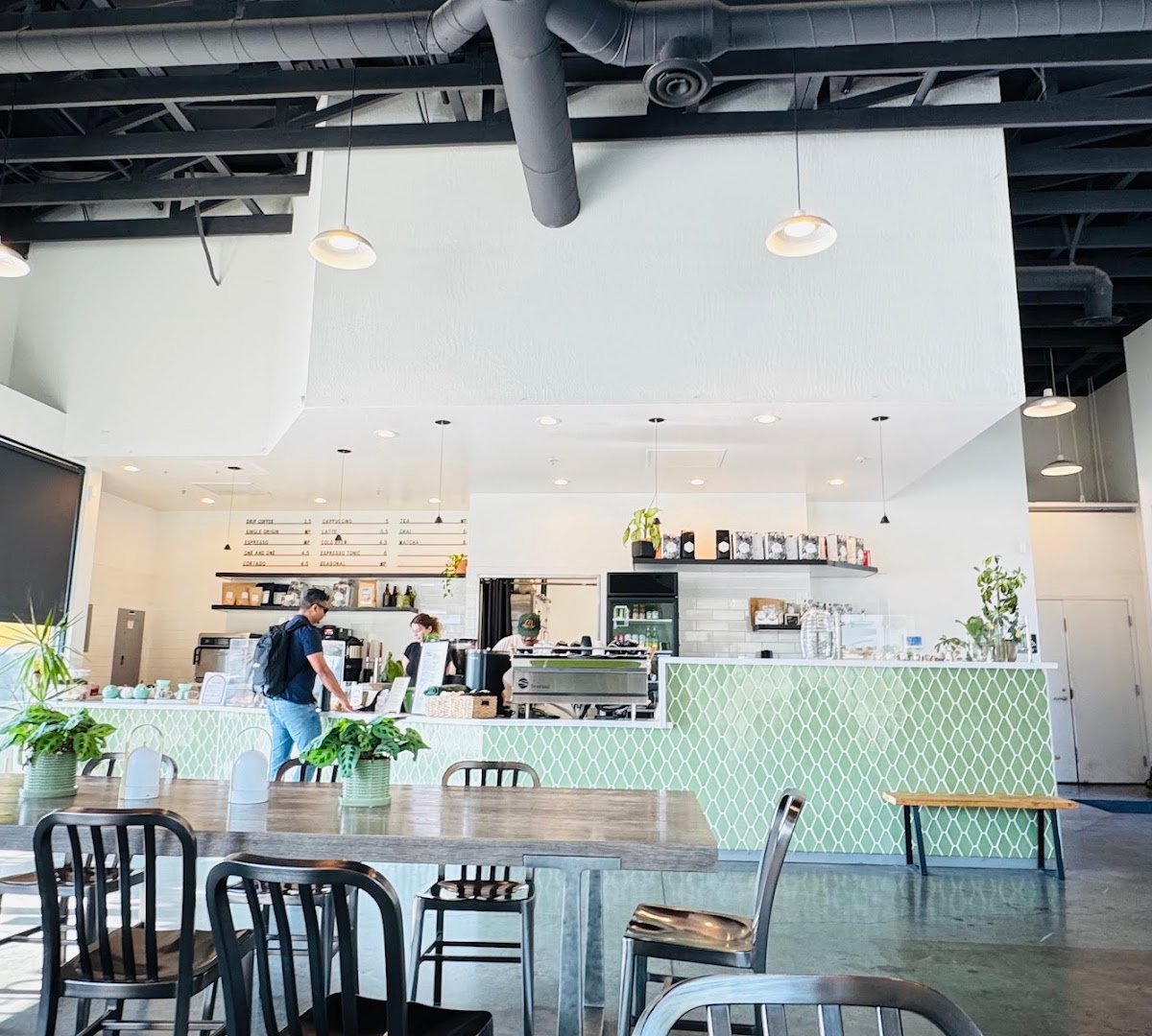 Interior of Lookout Coffee, specialty coffee shop in San Jose