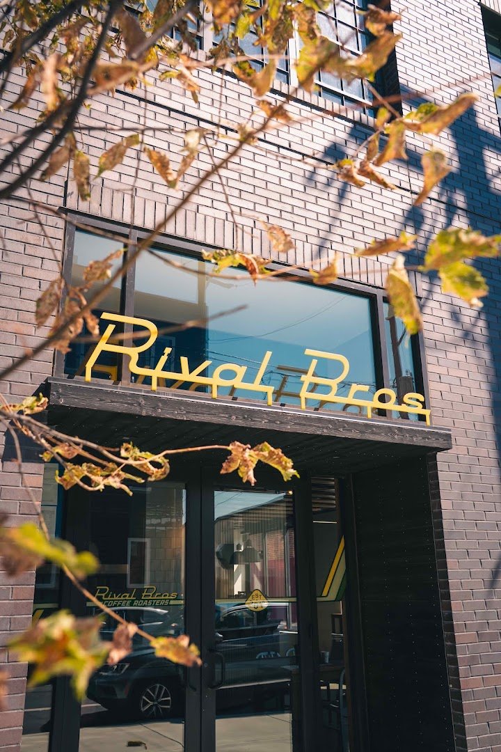 Storefront of Rival Bros Coffee Bar, specialty coffee shop in Philadelphia