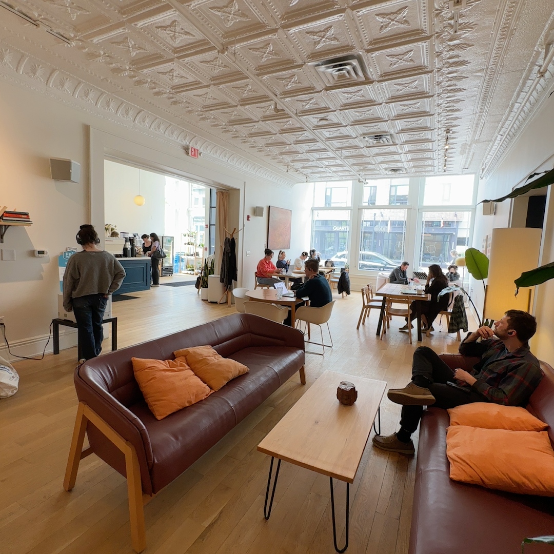 Interior of Lekko Coffee, specialty coffee shop in Cleveland