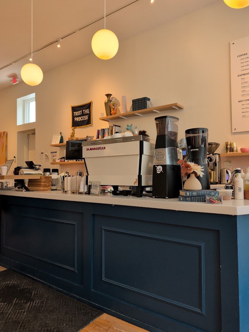 Interior of Lekko Coffee, specialty coffee shop in Cleveland