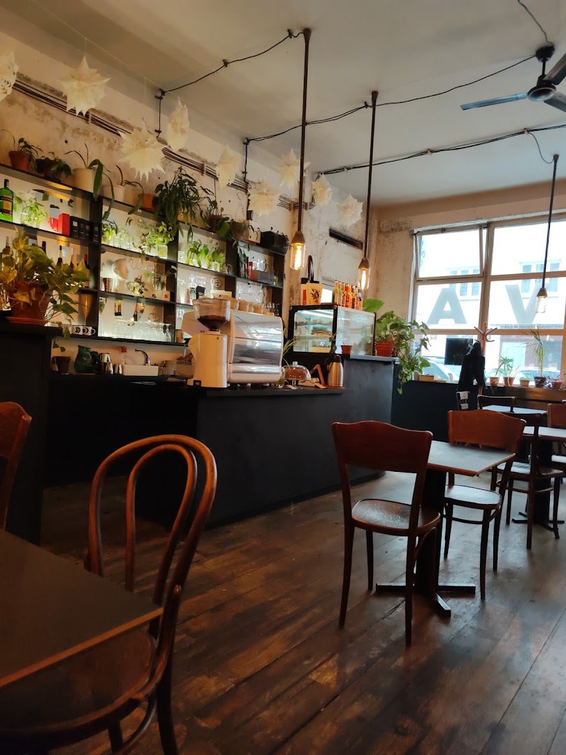Interior of Ty kávo!, specialty coffee shop in Prague