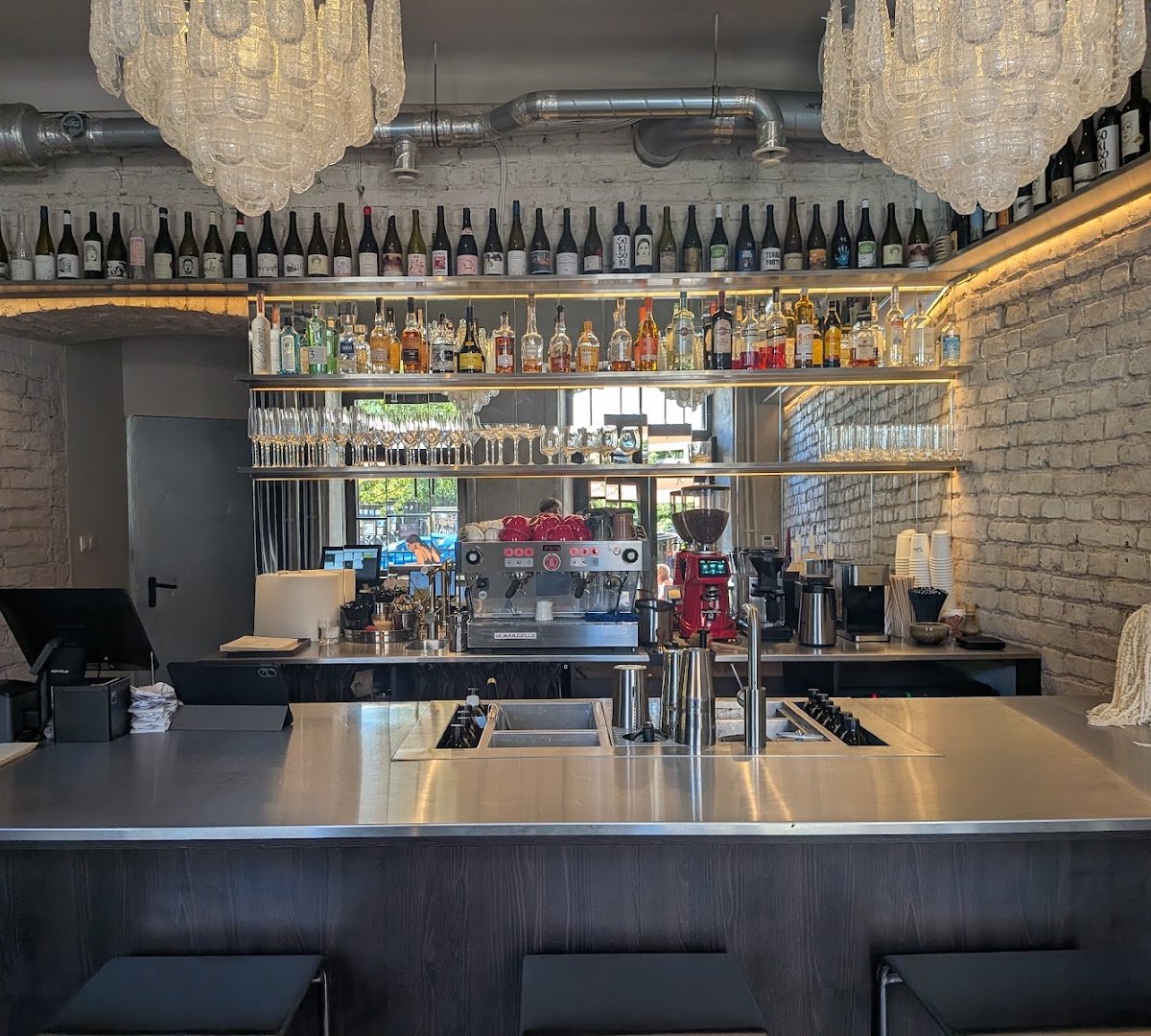 Interior of TABLES, specialty coffee shop in Warsaw