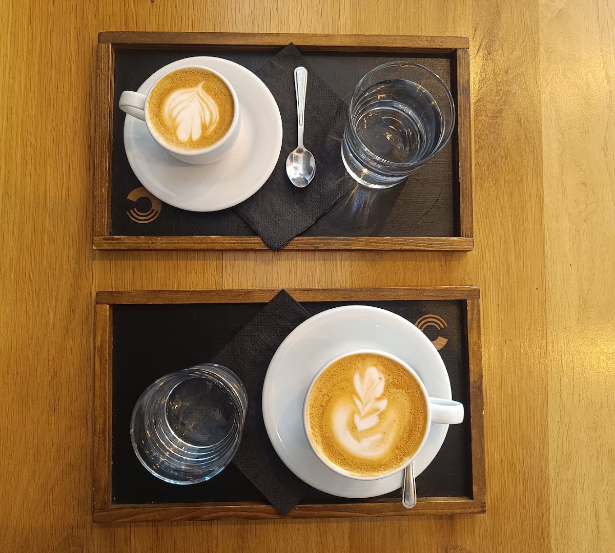 Coffee at crunch, specialty coffee shop in Prague