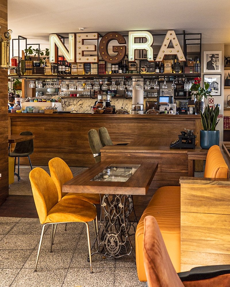 Interior of Negra Café Boavista - Restaurant, Coffee, Brunch Porto, specialty coffee shop in Porto