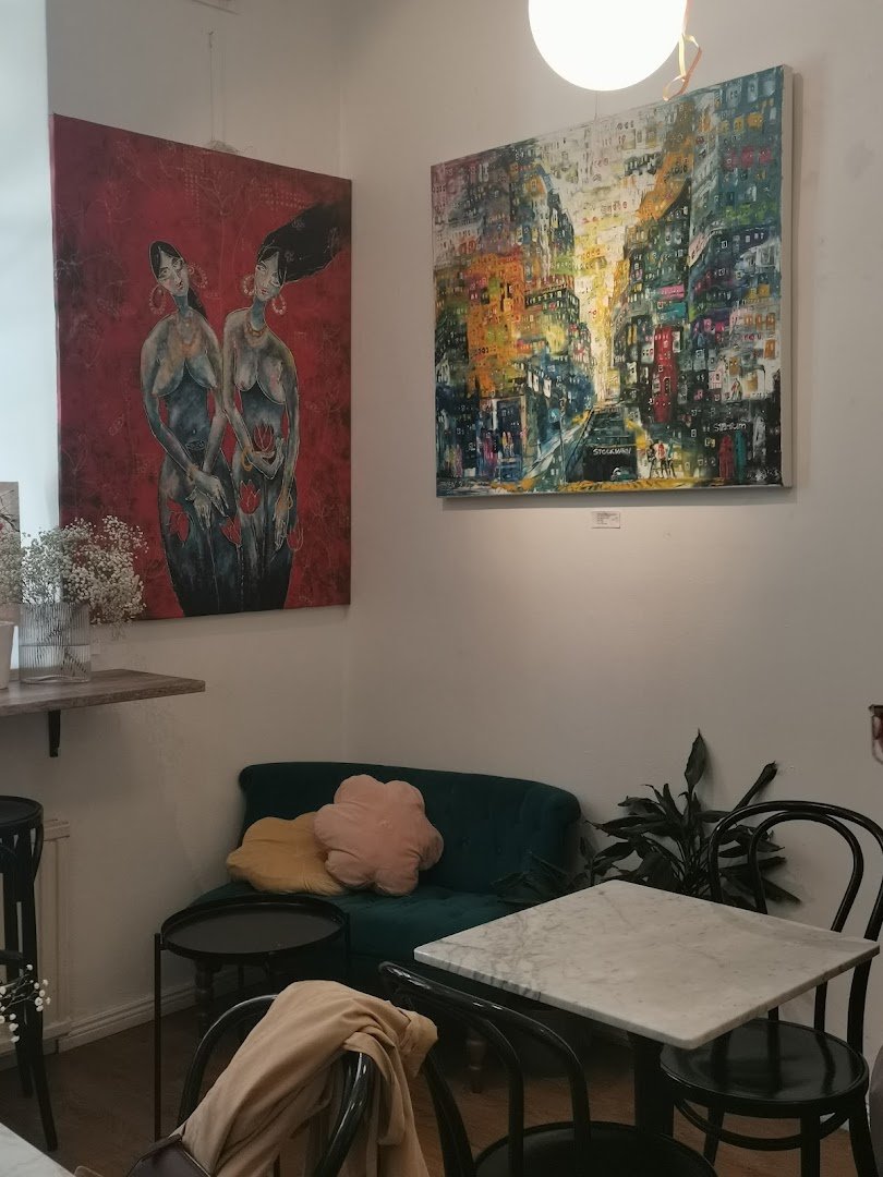 Interior of Papu Cafe, specialty coffee shop in Helsinki
