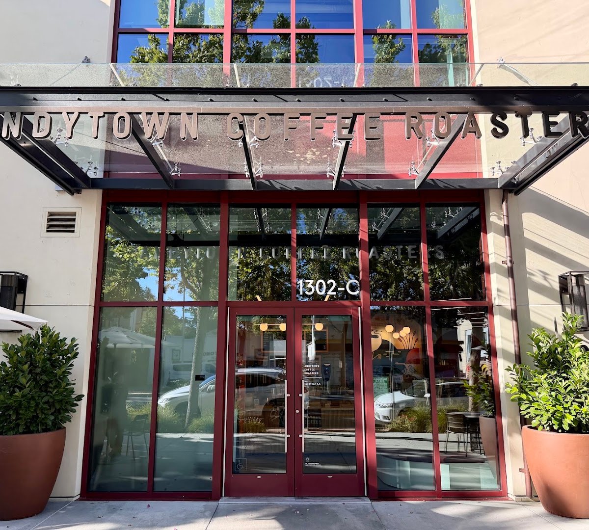 Storefront of Andytown Coffee Roasters, specialty coffee shop in San Jose