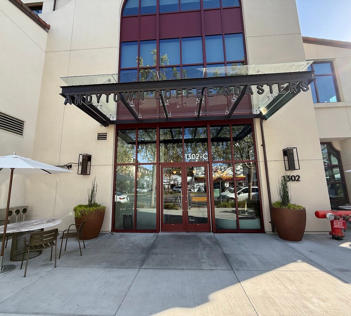 Storefront of Andytown Coffee Roasters, specialty coffee shop in San Jose