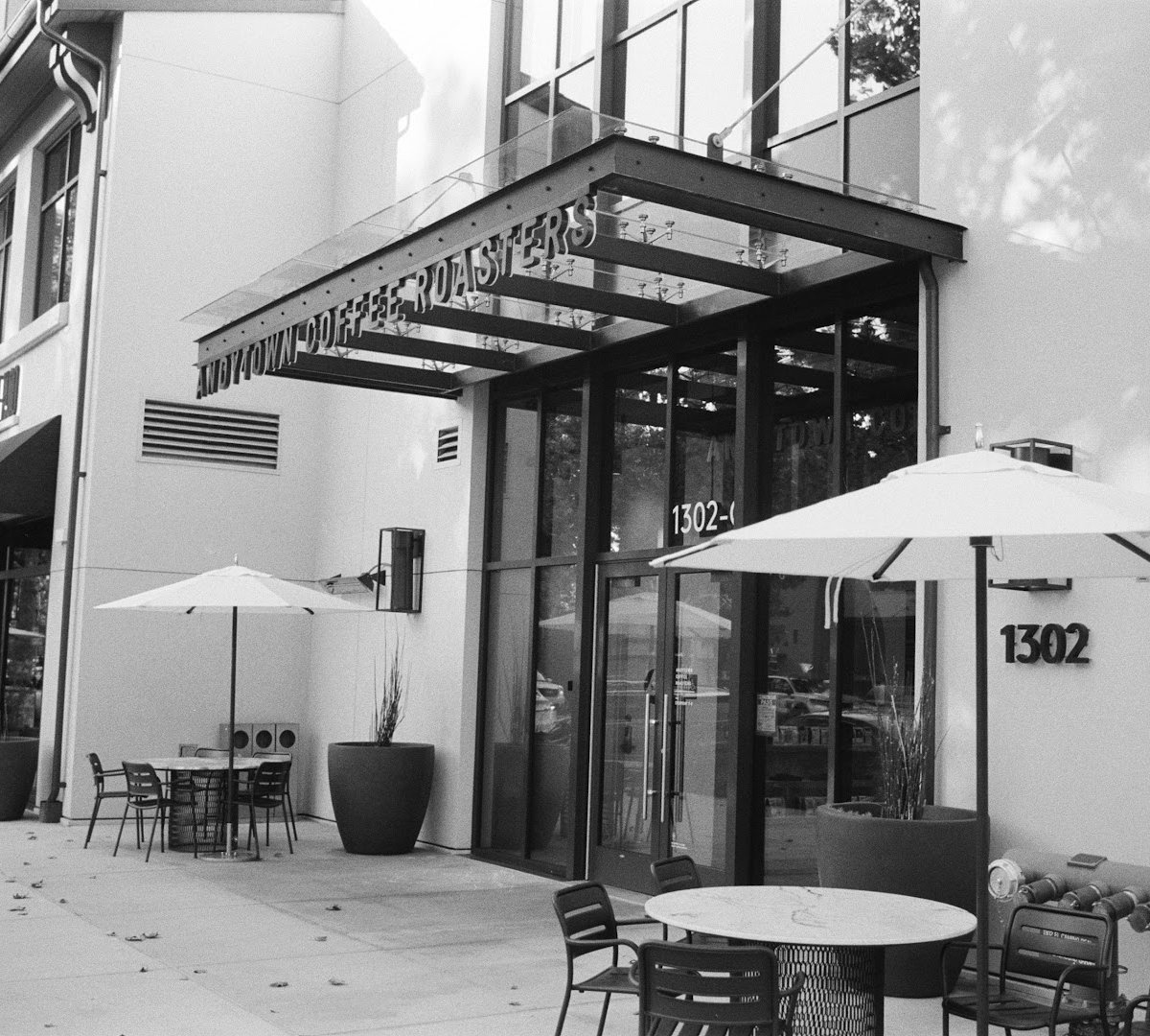 Storefront of Andytown Coffee Roasters, specialty coffee shop in San Jose