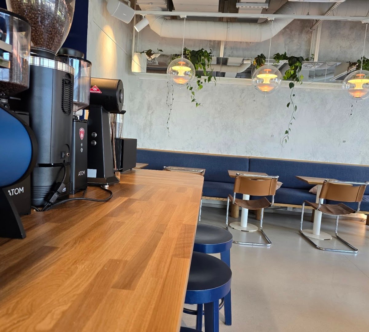 Interior of Coffeedesk Kawiarnia Tamka, specialty coffee shop in Warsaw