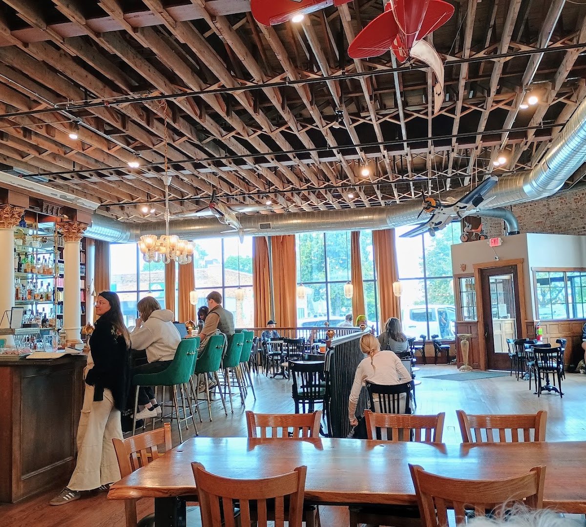Interior of The Mill on Leavenworth, specialty coffee shop in Omaha