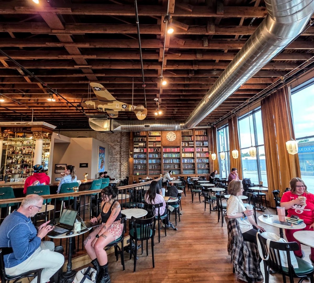 Interior of The Mill on Leavenworth, specialty coffee shop in Omaha